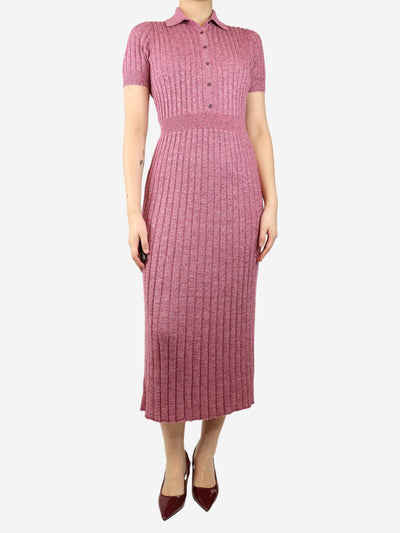 Pink ribbed polo maxi dress - size S Dresses Gabriela Hearst 