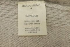 Oatmeal speckled crew-neck knit jumper - size XS Knitwear Loulou Studio 