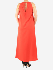 ME+EM Red sleeveless crepe midi dress - size