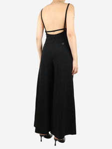 Max Mara Black Tabarin wide-leg jumpsuit - size UK 10