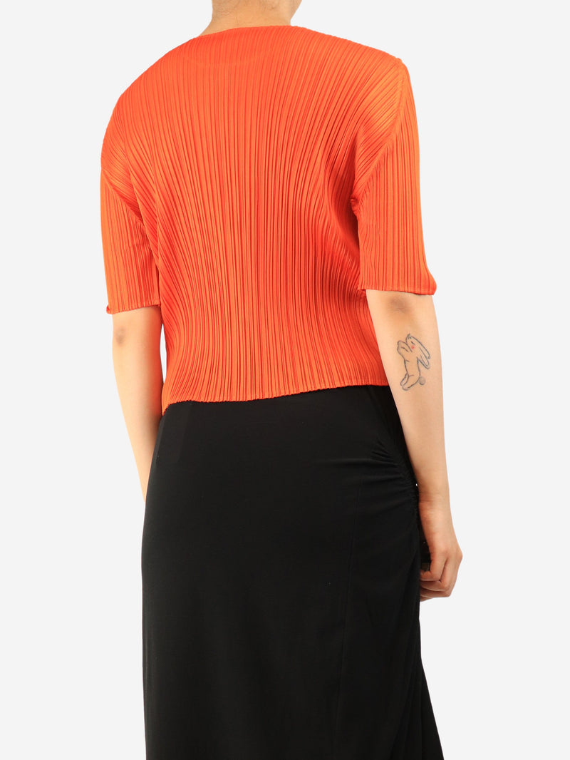 Orange pleated top - size XL Tops Issey Miyake 