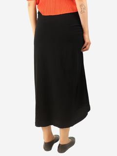 Black ruched midi skirt - size L Skirts Standard James Perse 