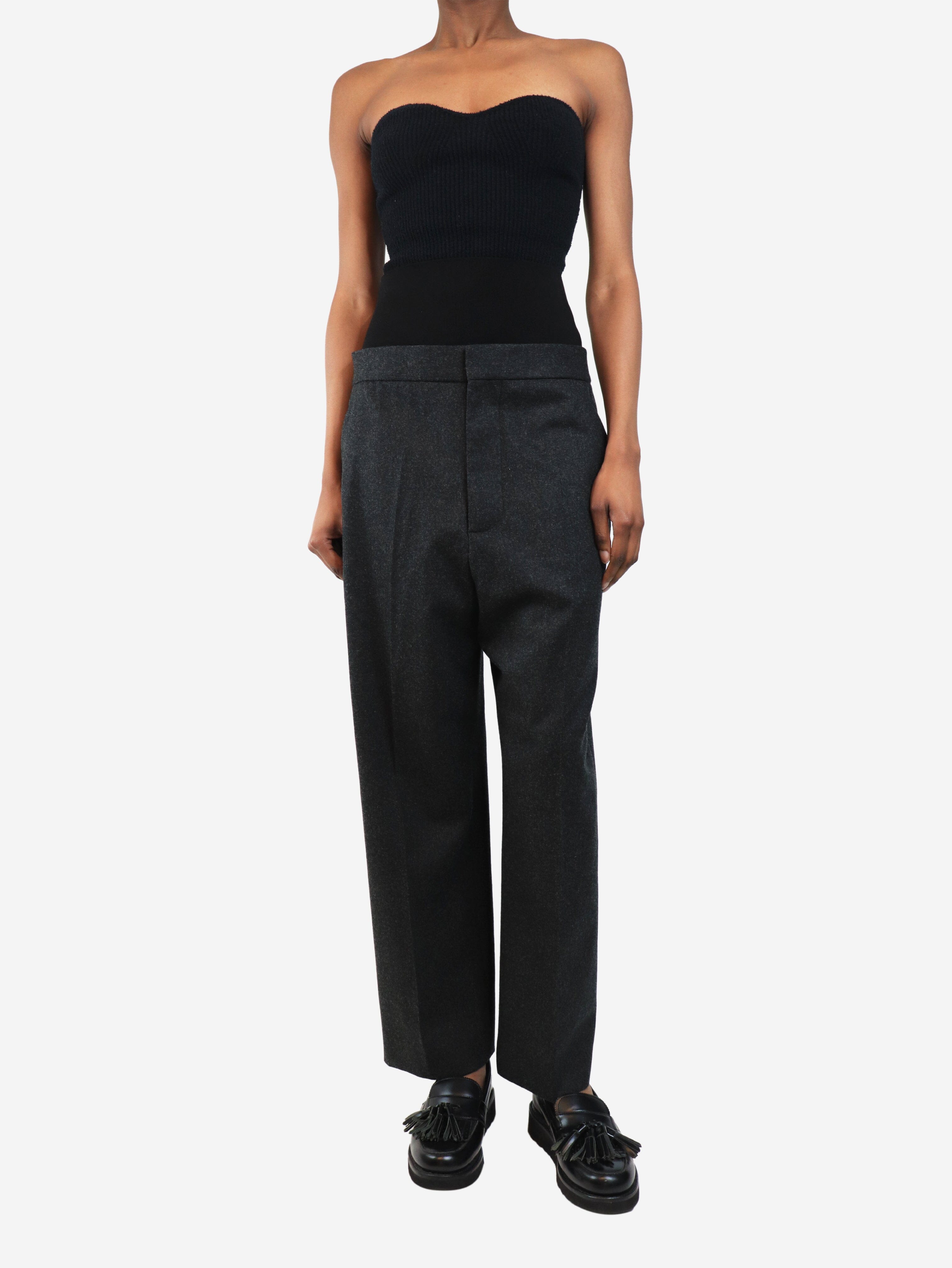 Grey wool trousers - size UK 8 Trousers Alaia 