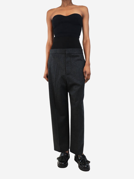 Grey wool trousers - size UK 8 alternate image