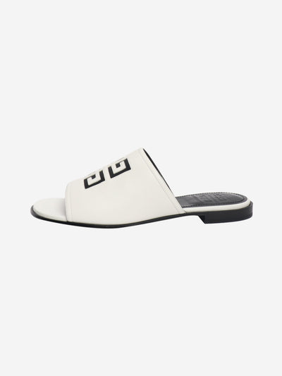 White leather logo slides - size EU 39 Flat Sandals Givenchy 
