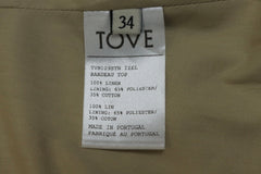 Stone linen Izel bandeau top - size UK 6 Tops Tove 