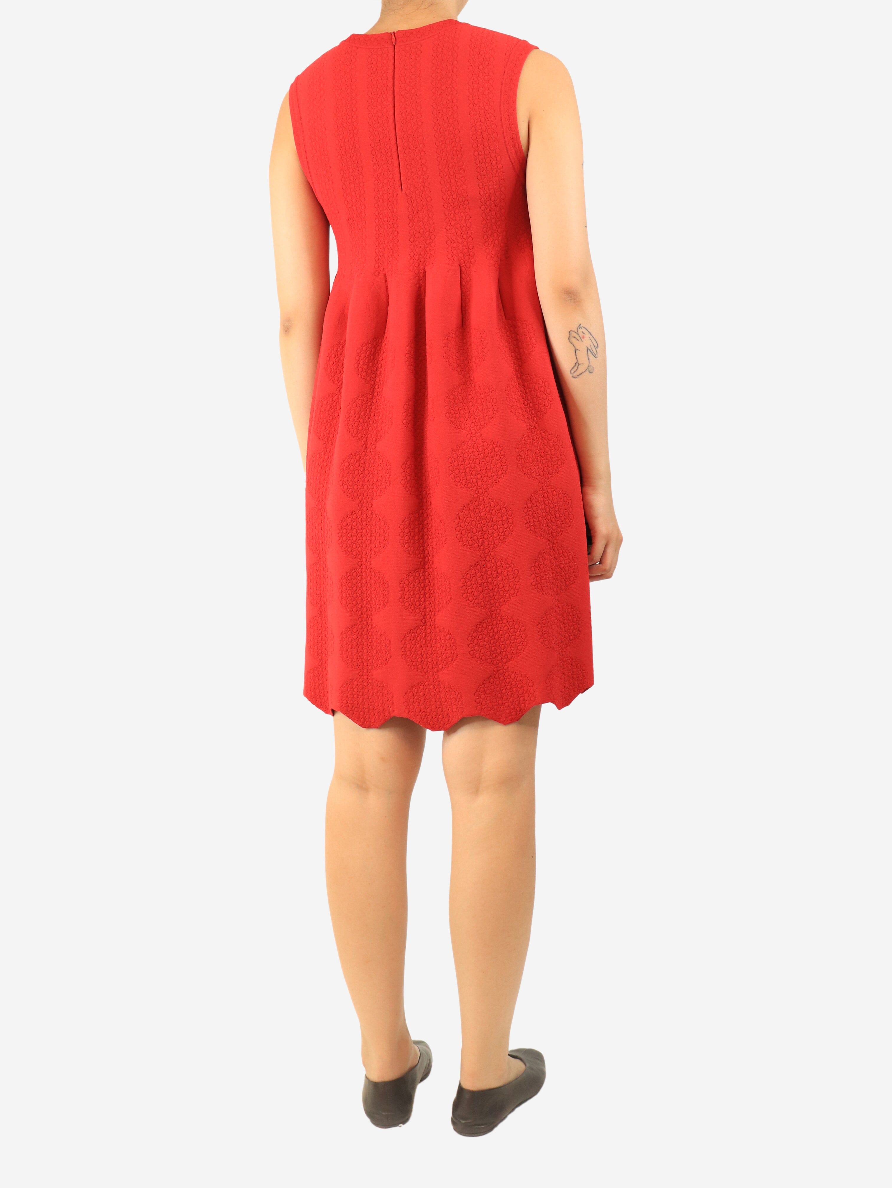 Red sleeveless knit dress - size UK 14 Dresses Alaia 