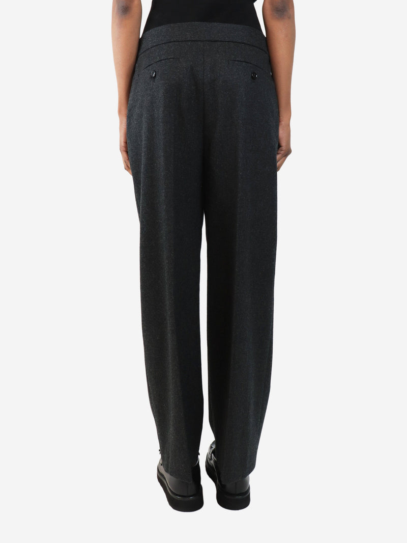 Grey wool trousers - size UK 8 Trousers Alaia 