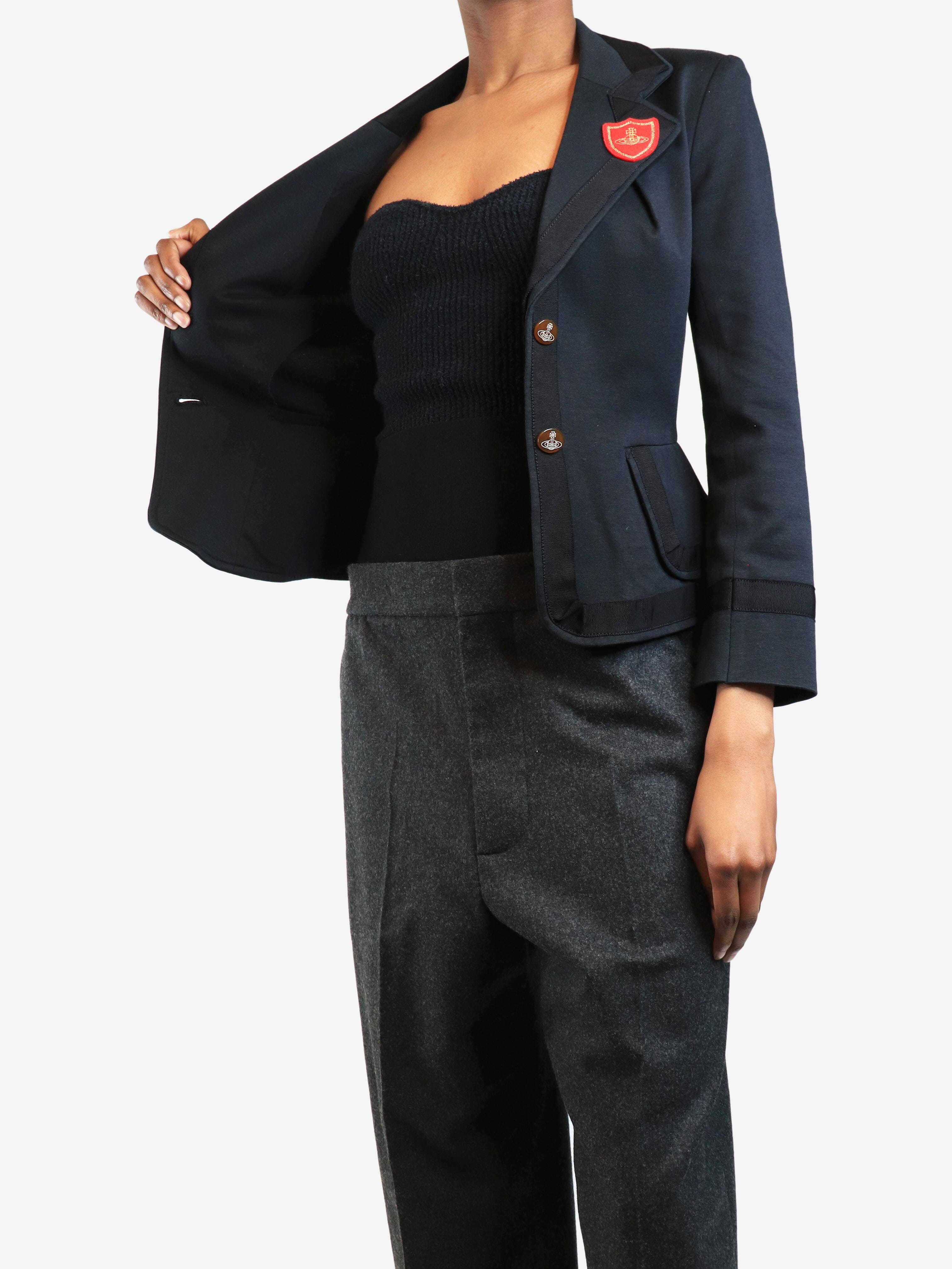 Vintage black fitted school blazer - size UK 6 Coats & Jackets Vivienne Westwood Red Label 
