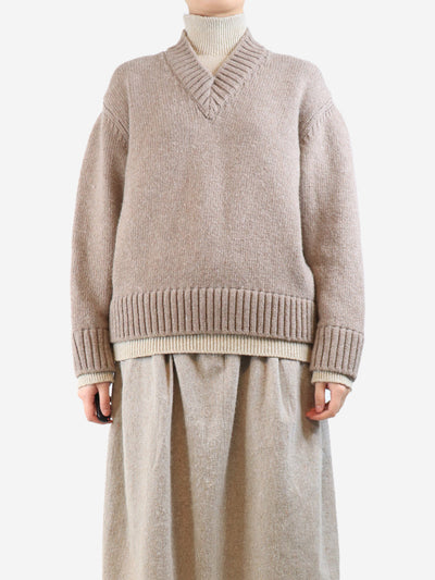 Brown chunky wool jumper - size S Knitwear Bottega Veneta 