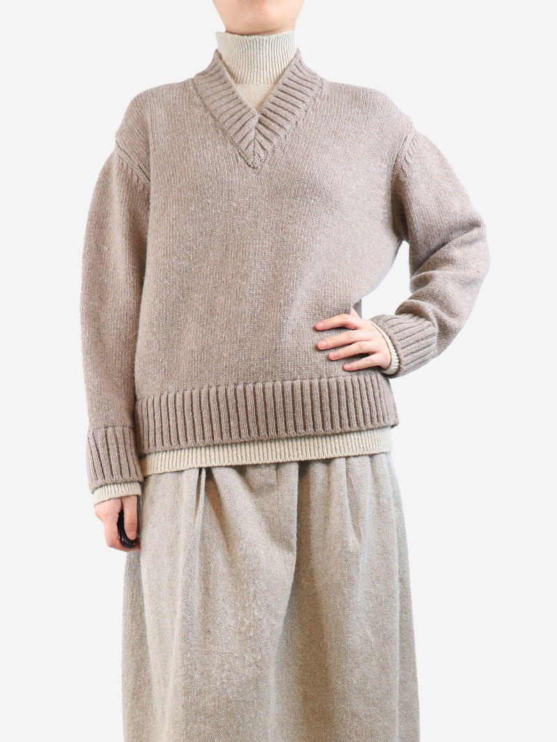 Brown chunky wool jumper - size S Knitwear Bottega Veneta 