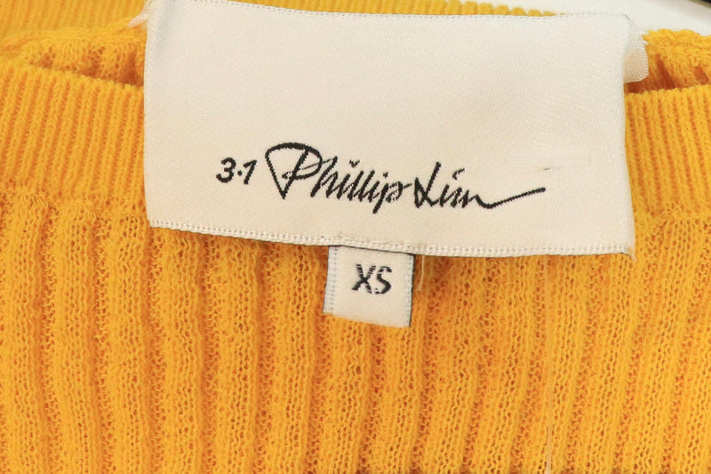 Yellow ribbed knit long-sleeved top - size XS Tops 3.1 Phillip Lim 
