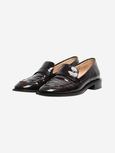 Stuart Weitzman Black patent loafers - size EU 41.5