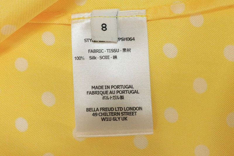 Yellow polka dot silk Minnelli shirt - size UK 8 Tops Bella Freud 