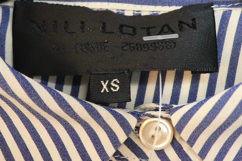 Blue and white striped silk shirt - size XS Tops Nili Lotan 