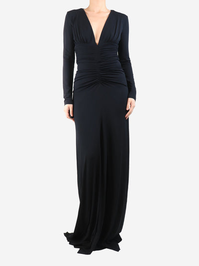 Black ruched maxi dress - size UK 12 Dresses Michael Kors Collection 