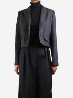 Dark smoke cropped wool blazer - size UK 6 Coats & Jackets Joseph 