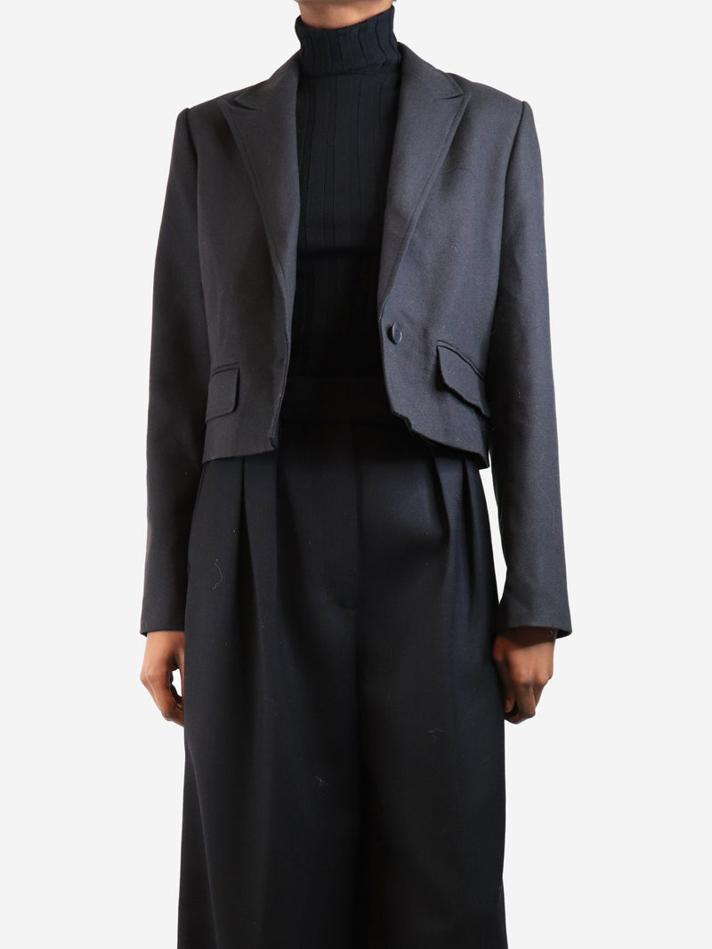 Dark smoke cropped wool blazer - size UK 6 Coats & Jackets Joseph 