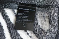 Grey jacquard sheer knit jumper - size XS Knitwear Alexander Wang 