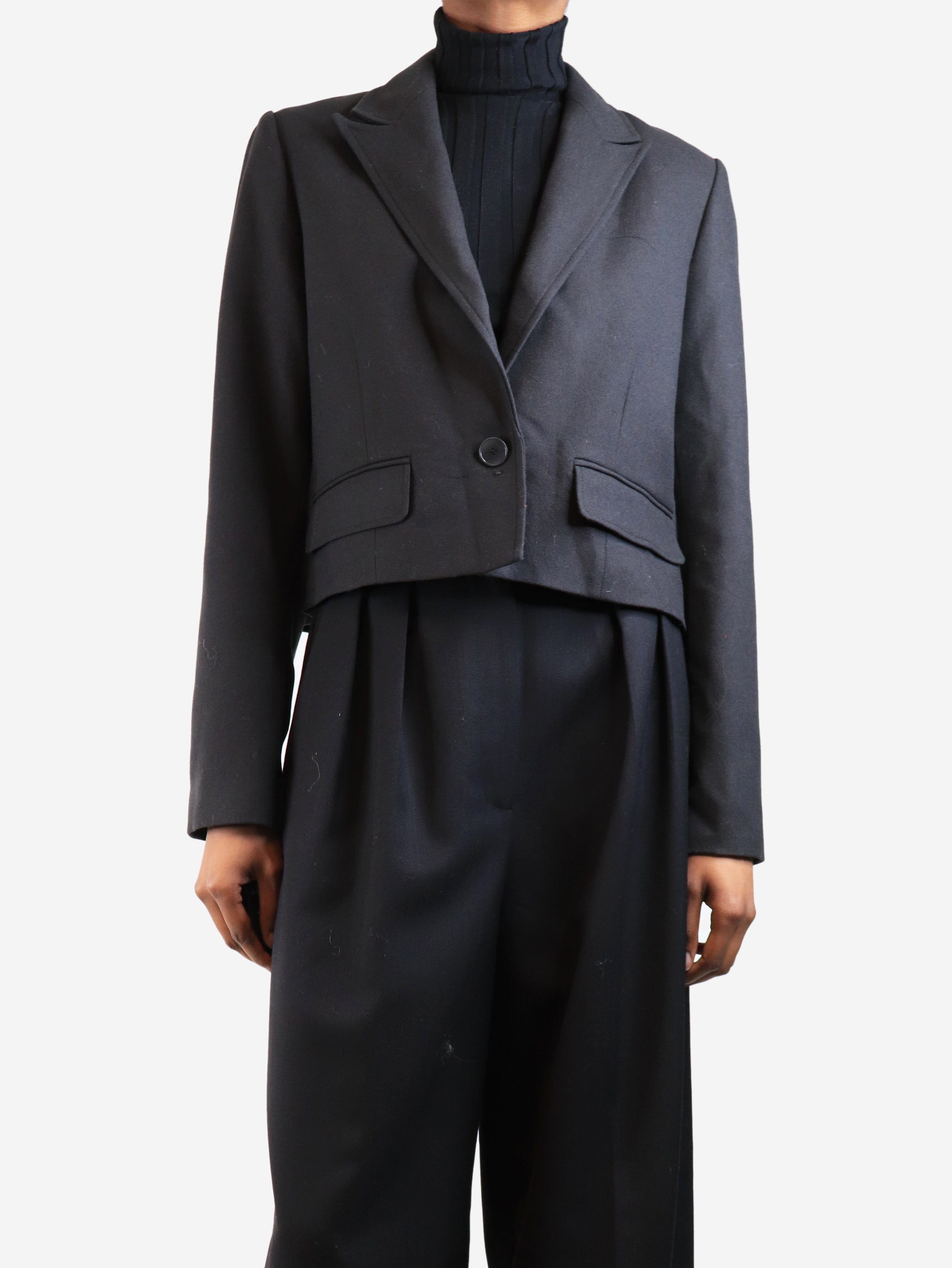 Dark smoke cropped wool blazer - size UK 6 Coats & Jackets Joseph 