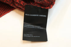 Red and black sheer jacquard cropped knit jumper - size S Knitwear Alexander Wang 