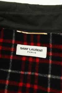 Saint Laurent Green waxed military parka coat - size UK 8