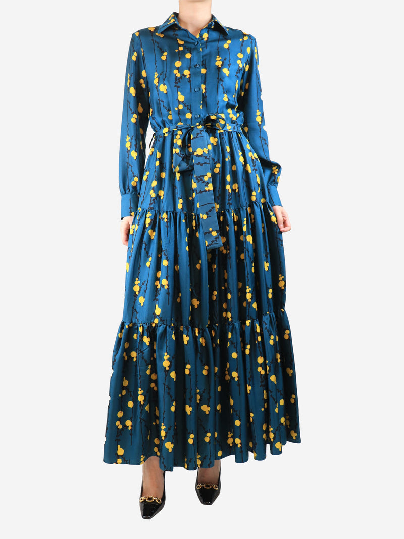 Teal floral maxi dress - size M Dresses La Double J 