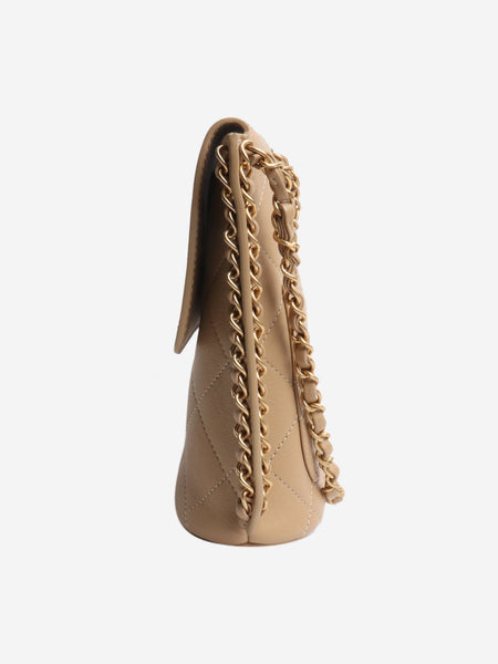 Beige 2021 lambskin quilted small flap bag alternate image