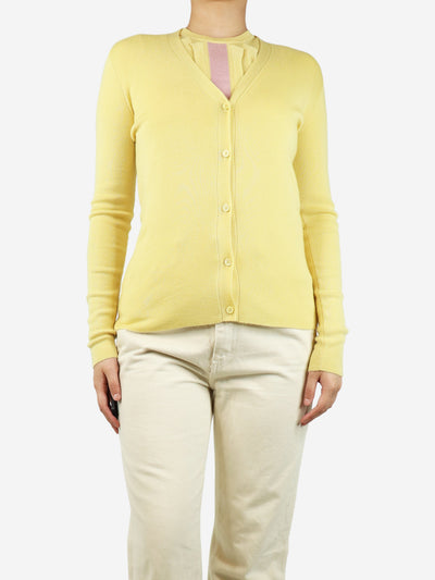 Yellow cardigan - size UK 8 Knitwear Prada 