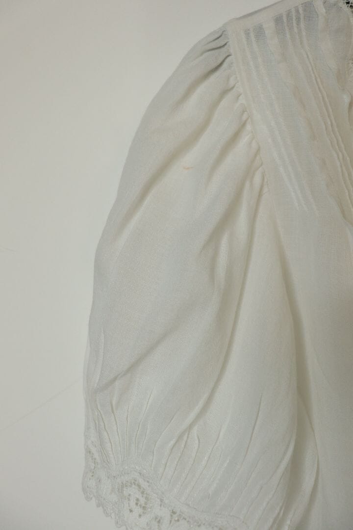 White Brigitta lace-trim top - size XS Tops Doen 