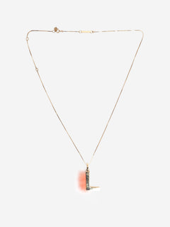 Fendi Gold fur letter 'J' pendant necklace Necklaces Fendi 