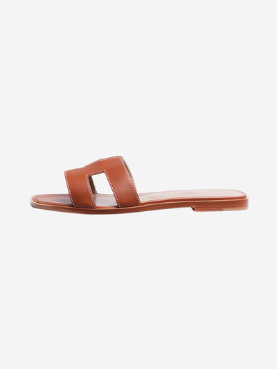 Brown Oran sandals - size EU 37.5 Flat Sandals Hermes 