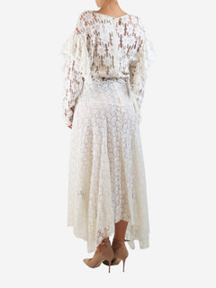 Off-white floral lace maxi dress - size UK 12 Dresses Isabel Marant Etoile 