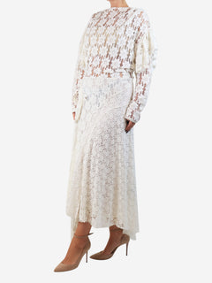 Off-white floral lace maxi dress - size UK 12 Dresses Isabel Marant Etoile 