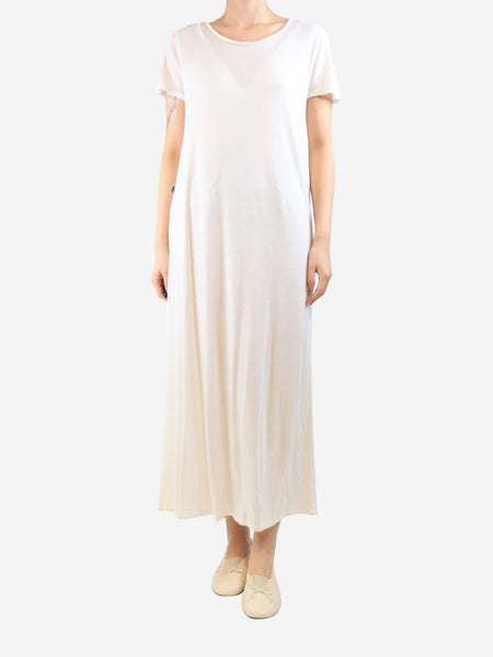 White short-sleeved t-shirt dress - size M product image