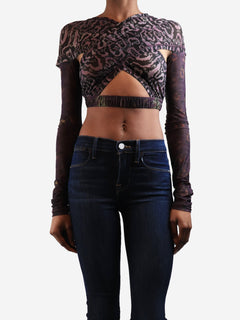 Purple leopard print top - size S Tops KNWLS 