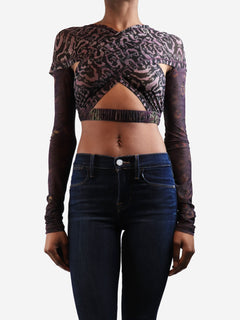 Purple leopard print top - size S Tops KNWLS 