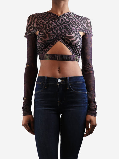Purple leopard print top - size S Tops KNWLS 
