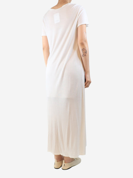 White short-sleeved t-shirt dress - size M alternate image