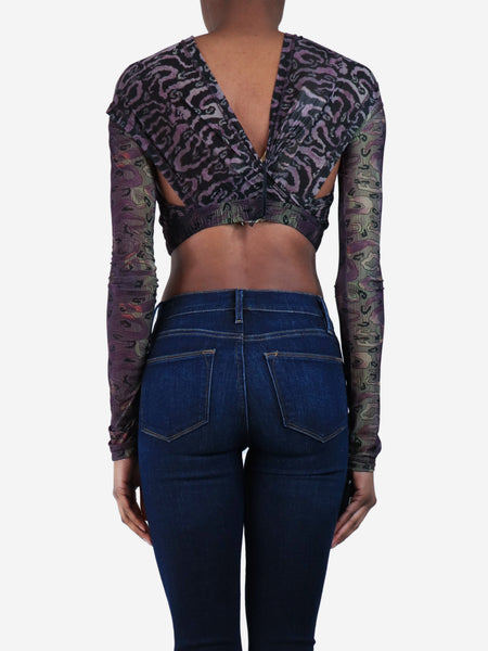 Purple leopard print top - size S alternate image