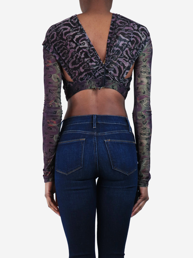 Purple leopard print top - size S Tops KNWLS 