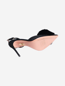 Aquazurra Black Powder puff slingback mules - size EU 37.5