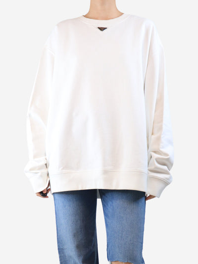 White triangle enamel logo sweatshirt - size XL Tops Prada 