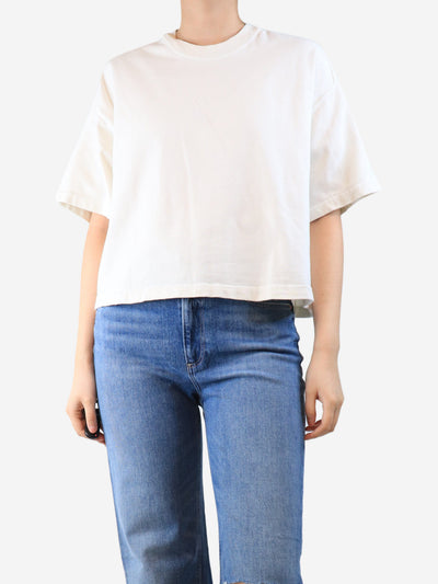 White cropped heavyweight t-shirt - size S Tops Bottega Veneta 