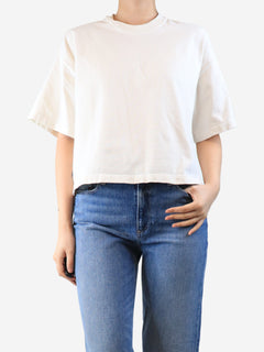 White cropped heavyweight t-shirt - size S Tops Bottega Veneta 