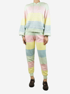 Olivia Rubin Multicolour pastel sequin knit hoodie and joggers set - size S