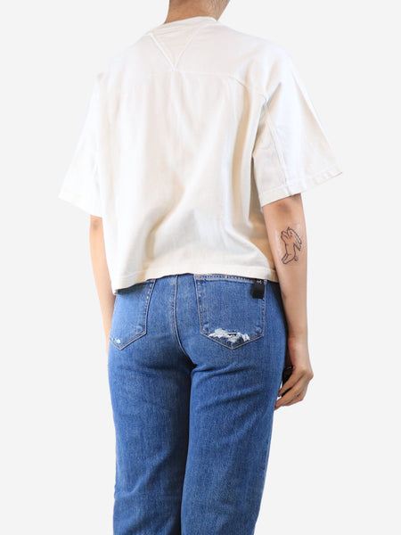 White cropped heavyweight t-shirt - size S alternate image