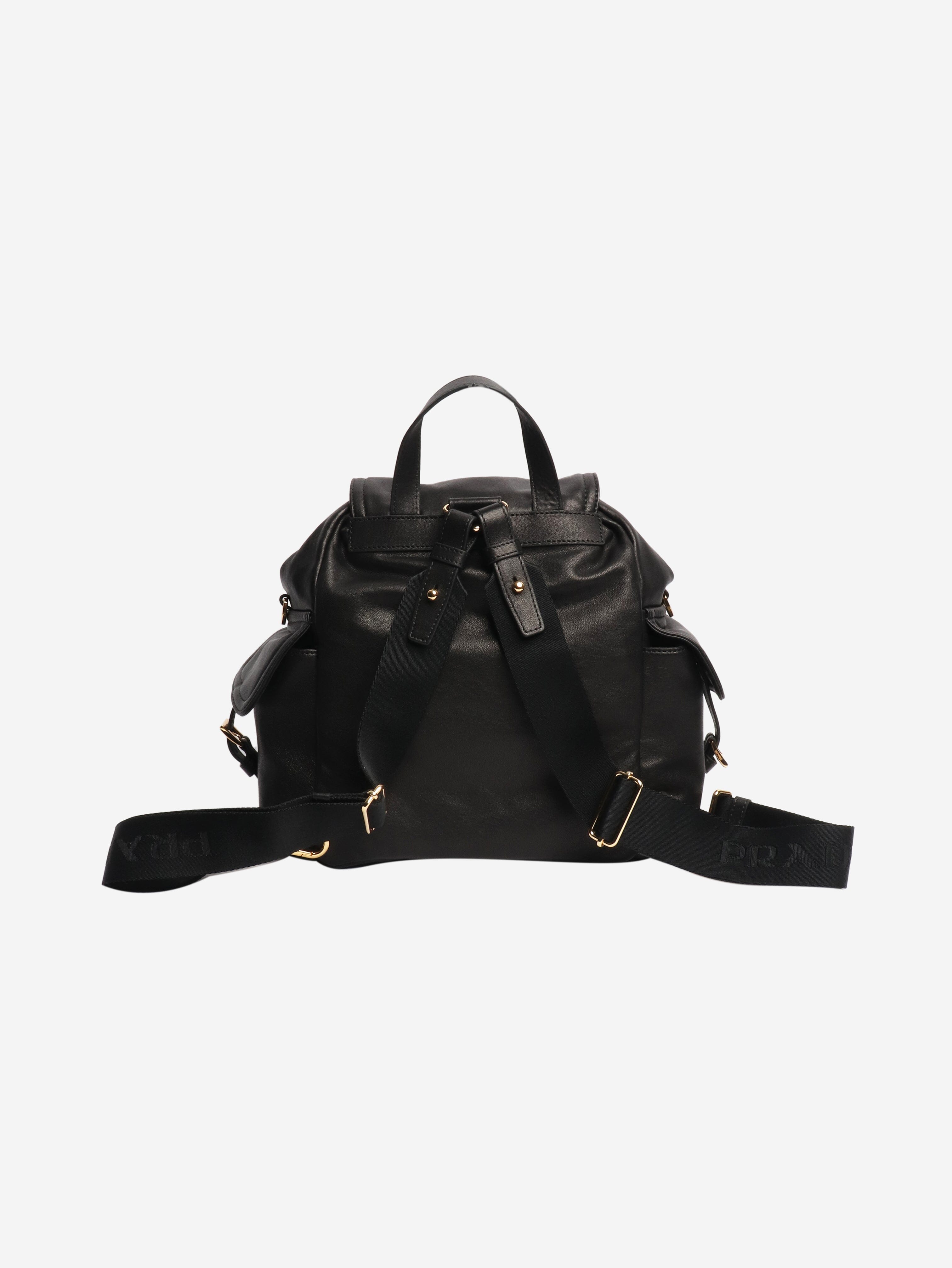 Black Explore nappa leather backpack Backpacks Prada 