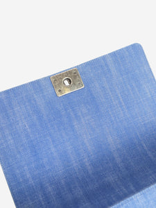 Chanel Blue 2014 medium diamond-quilted denim Boy bag