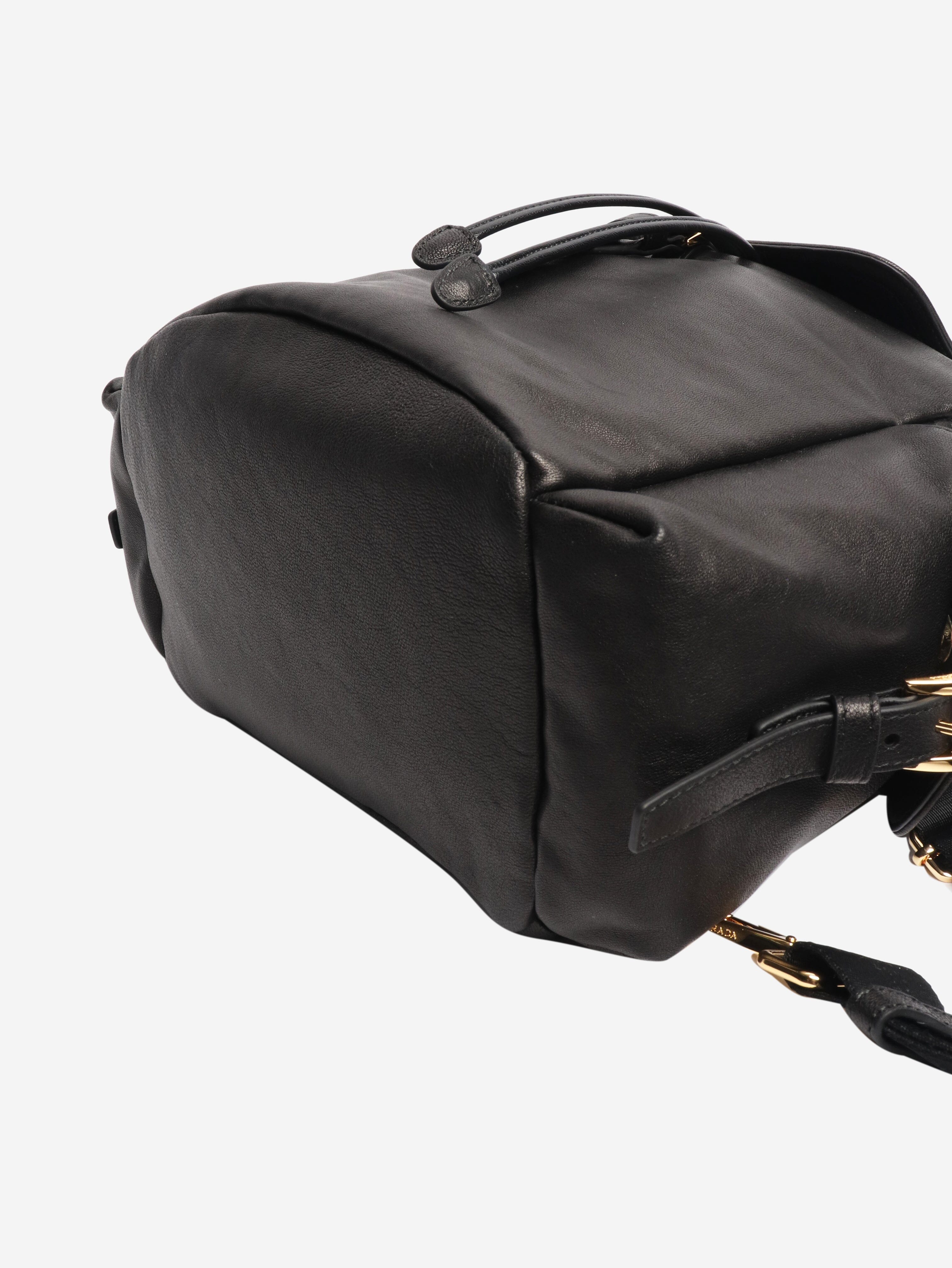 Black Explore nappa leather backpack Backpacks Prada 
